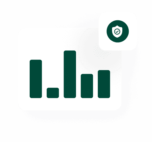 Chart visualization with security shield