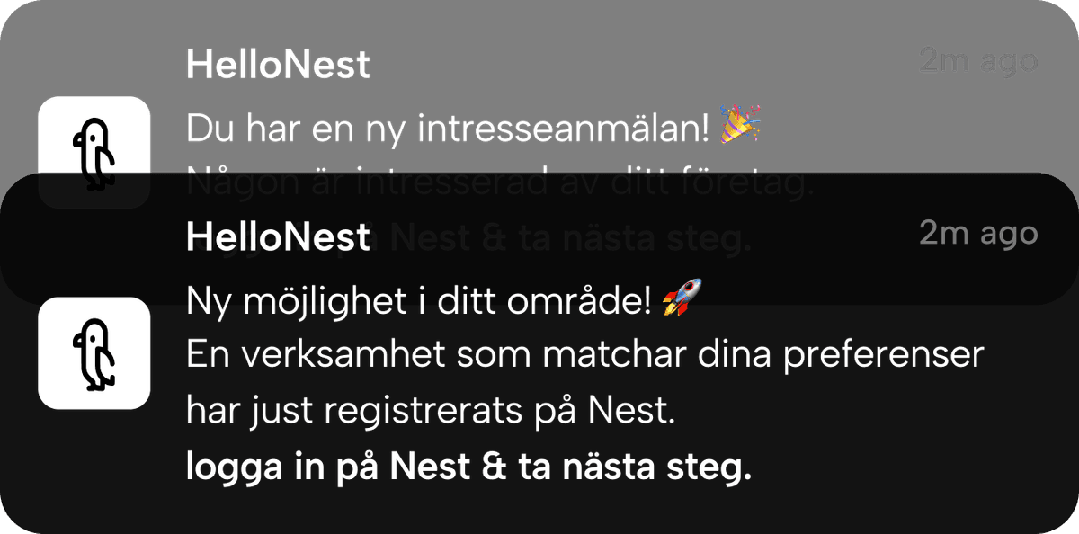 Nest notification