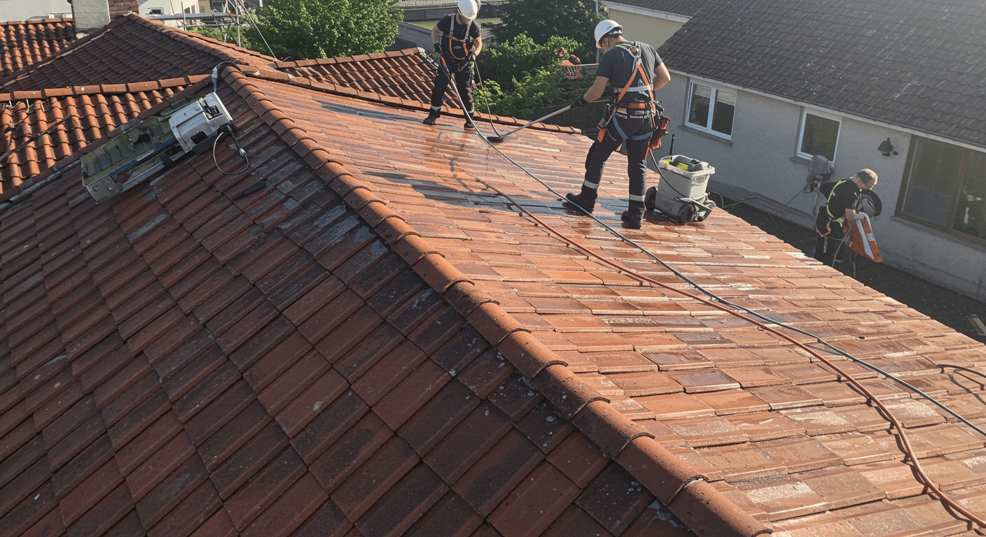 Rengöring av hustak visualization