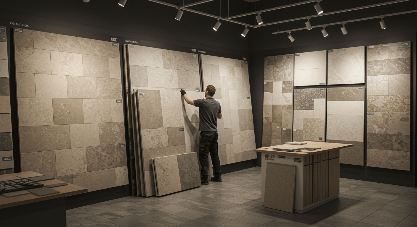 Partihandel med kakelmaterial visualization