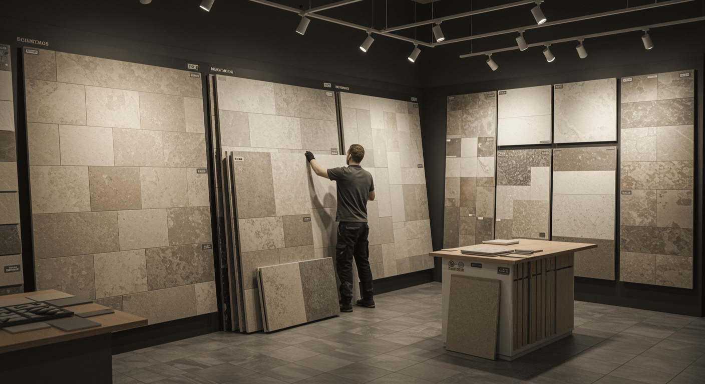 Partihandel med kakelmaterial visualization