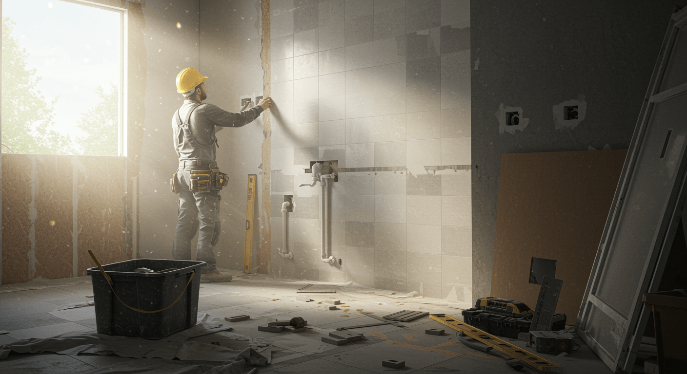 Badrumsrenoveringar och bygg visualization