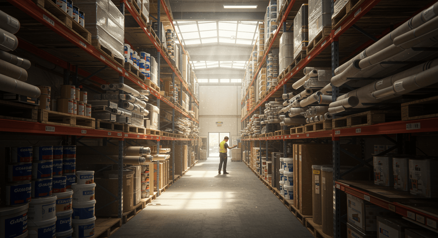 Försäljning av färg- och golvmaterial visualization