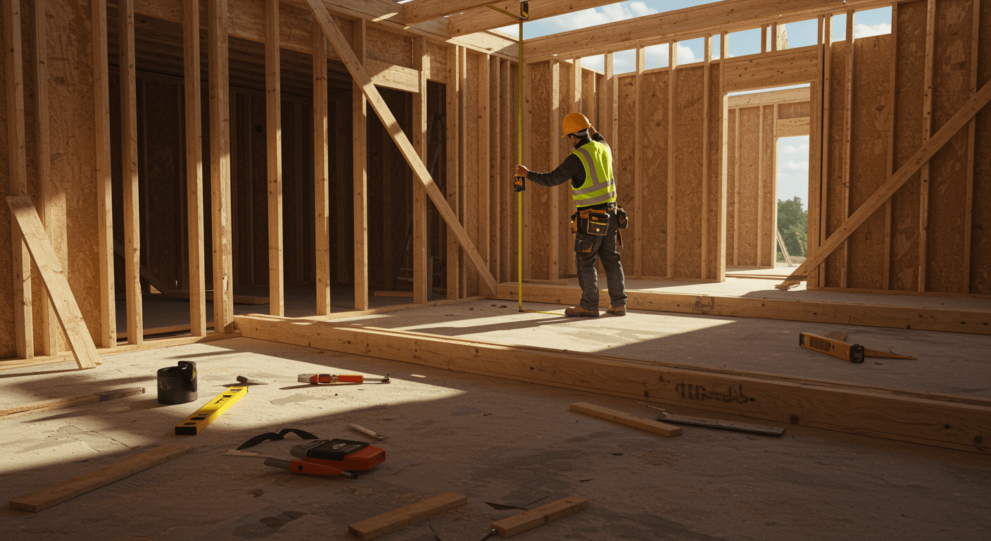 Byggande av bostadshus visualization