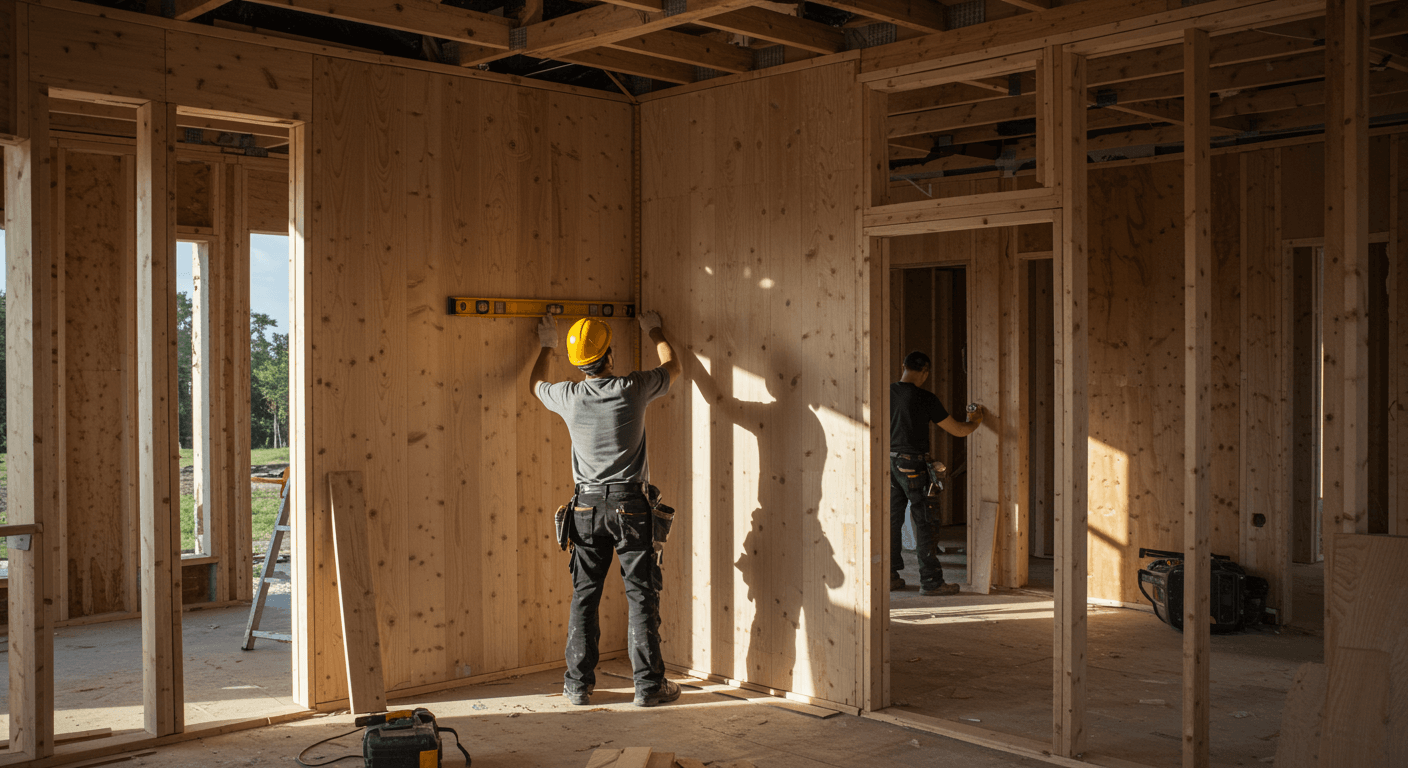 Byggnadsentreprenad och golv visualization